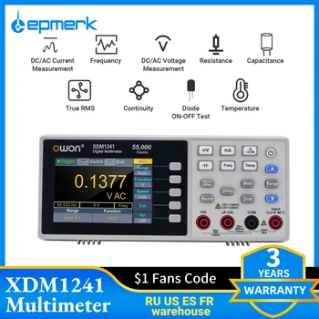 XDM1041/XDM1241 Bench Digitale Multimeter 4 1/2 55000 Telt True RMS 3,5-inch LCD-USB DC AC Voltmeter Temperatuur