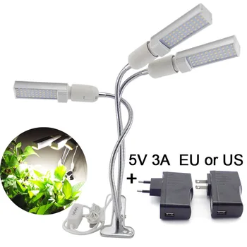 sunlike 5V USB-timing 44 LED Plant Groeien Lichten Full Spectrum Lamp Phyto Lamp Groeiende kit Groei voor zaad Bloem growbox tent