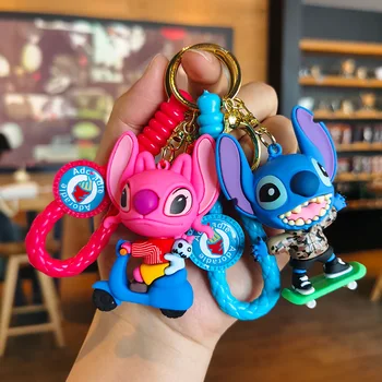 Disney Stitch Sleutelhanger Cute Cartoon Creatieve Sleutelring Tas Hanger Auto Sleutelhouder Tas Charme Accessoires Meisjes Gave Kids Speelgoed