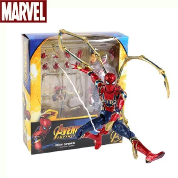 Mafex 081 Ijzer Spiderman Action Figure Speelgoed Avenger Spider-Man Standbeeld Model Pop Collectible Cadeaus voor Kinderen Vriendje