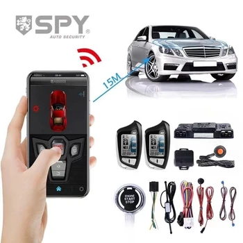 SPY PKE Twee Auto Diefstal alarmsysteem van de Auto Toets Remote Start Module Koplamp-Module Bluetooth-APP