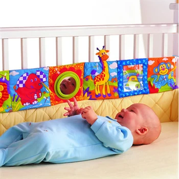 Baby Speelgoed voor kinderen van 0 tot 12 Maanden Baby Rammelaars Doek Reserveer Kennis Rond Multi-touch Multifunctionele Fun & Dubbele Kleur Ledikant Bed Bumper