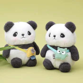 11CM Creatieve Panda Sleutelhanger Pluche Speelgoed Schattige Panda Gevulde Pop Hanger Home Decoratie Hanger Pop van Pluche Pop Speelgoed voor Kinderen