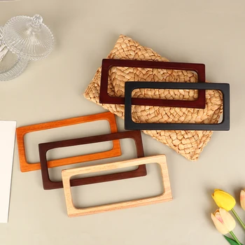 20cm Vierkante Houten Handvat Tassen DIY Naaien Haken Portemonnee Frames Handvatten Voor het Maken van Handtas Accessoires