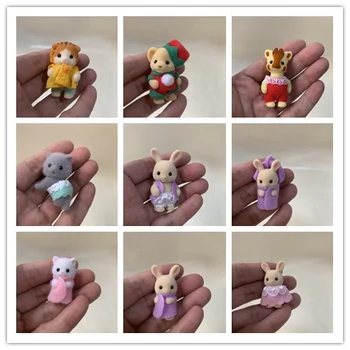 Echte Japanse Sambel familie familie familie speelgoed pop dierlijke pop mini ornamenten