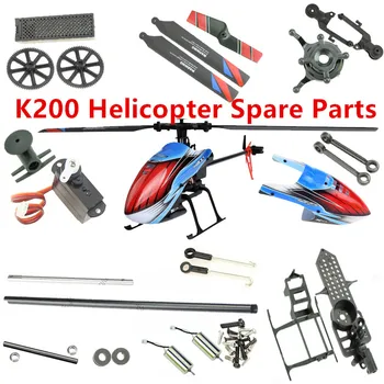 XK K200 RC Helicopter onderdelen motor mes gear servo-Hydraulische kap Uitlaat Staart motor base-as Lager Rotor hengel etc