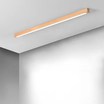 hout strip lamp van het plafond veranda gangpad glans gang LED muur hangen lijn log LED-licht, geen licht plafond kroonluchter verlichting
