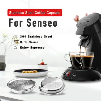 ICafilasStainless Staal Koffie Capsule caps Voor Philips Senseo machine Herbruikbare Filter Espresso Koffie Maker