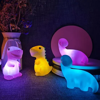 Cartoon Christmas Night Light LED Decoratie Dinosaurus Beer Meisje Kids, Kinderen Speelgoed Gave Lamp voor Slaapkamer Bed Kamer Geen Batterij