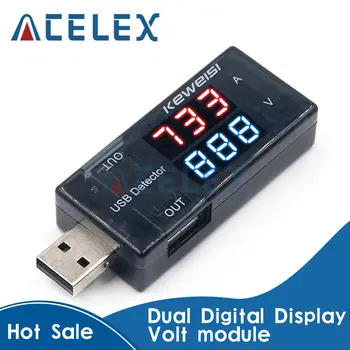 USB-Meters Huidige Spanning Tester Dubbele Digitale Display Volt Amp Meter Voor je Android-Telefoon En iphone ALI8