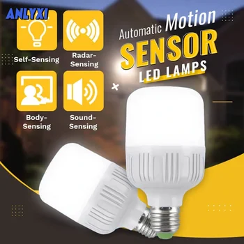 Auto Motion Sensor LED Licht 5W LED Schemering Tot Dageraad Lamp 220V Auto aan/Uit-Binnen/Buiten Verlichting 6500K Stem-Geactiveerde Lamp