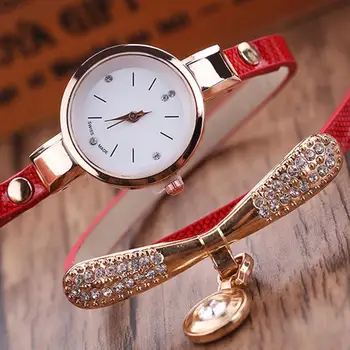 Dames Horloge Vrouwen Mode Multilayer Strass Ronde Hanger Kwarts Armband Horloge montre femme Dames Jurk Horloges