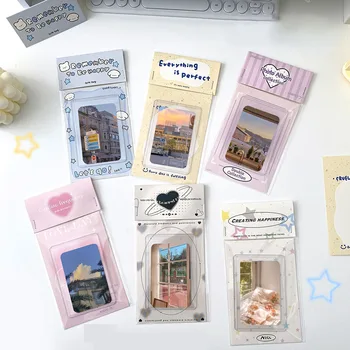 10Pcs Cute Cartoon Papieren Kaart Terug Beschermende Card Verpakking Gave DIY Materiaal-Kaart Hoofd Art Supplies Studenten Briefpapier