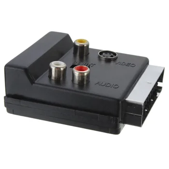 SCART-Naar-3RCA-Aansluiting S-Video AV-TV Converter met de IN/OUT-20 Pins SCART-3 RCA S-Video-Audio-Video-Adapter Kabel Connector Plug