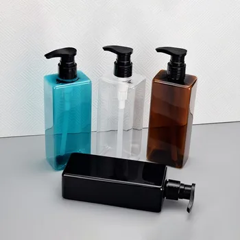 500ml Vierkante Vloeibare Zeep Dispenser met Shampoo Conditioner Bodysoap Gel Pomp Fles Badkamer Leeg Lotion Container voor de Hand Soap