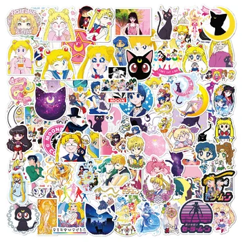 10/30/50/100st Anime Sailor Moon Stickers Kawaii Waterdichte Decoratie Koffer Notebook Telefoon Gitaar Stickers voor Meisjes Kinderen