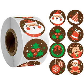 25mm fijne Kerst DIY Handgemaakte Sticker Pakket Bedankt Label Afdichting Stickers Partij Feestelijke Decor Supplilies Kinderen Volwassen