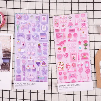1pcs/1 lot Kawaii Briefpapier Stickers Glans Candy Handboek Decoratieve Sticker Mobiele Stickers Scrapbooking DOE-Ambacht Stickers