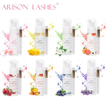 ARISON 60ml Wimper Extensions Borstel Shampoo Kit Eye-Lash Lift Reiniging Schuim Pomp Ontwerp Geen Stimulatie Make-up Borstel Schoon