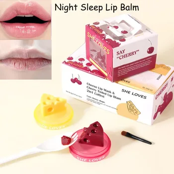 Slapen Lip Mask Rijke Kaas Hydraterende Vervagen Lip Lijnen Moisturizing Lip Balm Anti-schrale Voedende Repairing Lip Balm