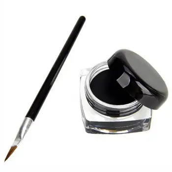 5g Zwart Waterproof Eyeliner Crème Make-Up Beauty Comestics Long-lasting Eye Liner Gel van Make-up Tools voor Oogschaduw met Borstel