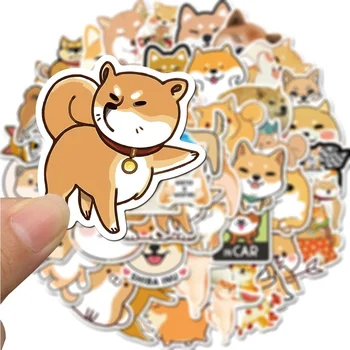 50pcs/veel Cartoon Hond Sticker Leuke Shiba Inu skateboard Laptop Mobiele Telefoon Fles Decoratieve Sticker koreaanse briefpapier