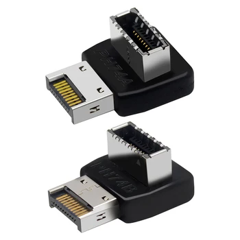 USB 3.1 Type-E 90 Graden Converter USB-Header-Adapter voor Moederbord Connector PC-Accessoires Desktop DIY Delen