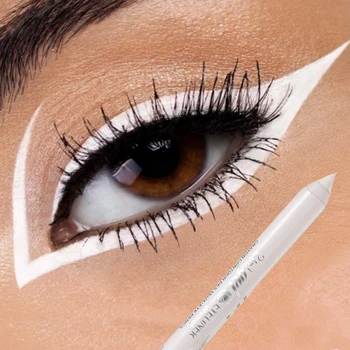 Zwart Wit Waterproof Eye Liner Pen Draaibare Langdurige Schoonheid Cosmetische Niet Bloeien Dikke Gel Eyeliner Potlood Make-Up Tools