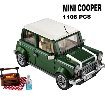 Nieuwe Klassieke Technische Mini Retro Vintage Auto Bouwstenen Cooper Mk Vii Compatibel 10242 Model Stelt Bakstenen Kinderen Speelgoed Geschenken