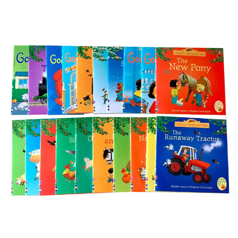 20Books/set 15X15Cm Kinderen Usborne prentenboeken voor Kinderen Baby Beroemde Verhaal engels Kind Reserveer Educativo Infantil