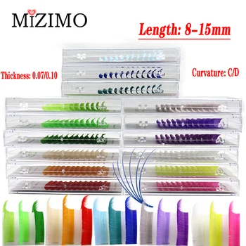 Nieuw Product MIZIMO gemengde lengte kleur enten wimper 8-15mm kunstmatige mink haar persoonlijke wimper extension tool