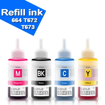 Vervanging 664 672 673 Vullen dye inkt Voor EPN L100 L110 L120 L210 L310 L355 L360 L364 L365 L486 L550 L800 L805 L810 printer