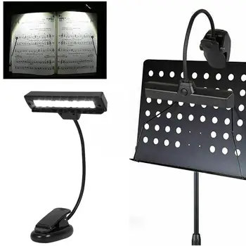 Muziekstandaard Licht Clip Op Piano-Lights LED 10 Professionele Piano Oplaadbare Lamp Muzikant O7L2