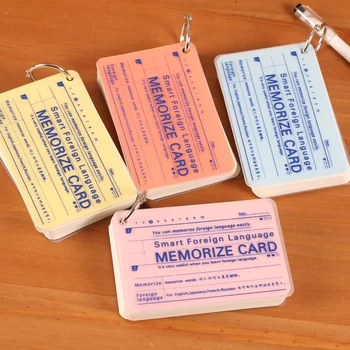 memo pad van briefpapier multicolour geheugenkaart stalen ring notities kaart slimme vreemde taal onthouden kaart