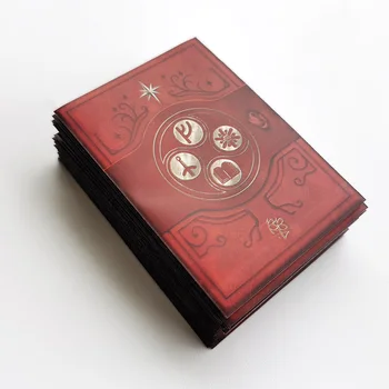 100Pieces/Veel 66x91mm Mat Crimson Mystery Symbool Kaart Mouwen Board Game card Protector Schilden voor MGT PKM Magische Verzamelen