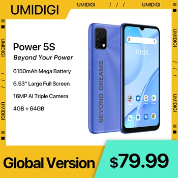 UMIDIGI Macht 5S algemene Versie Smartphone 4GB, 64GB 6.53