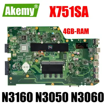 X751SA Laptop Moederbord ASUS X751S X751SJ X751SV X751SA Notebook Moederbord N3700 N3710 N3150 N3160 N3050 N3060 4GB RAM