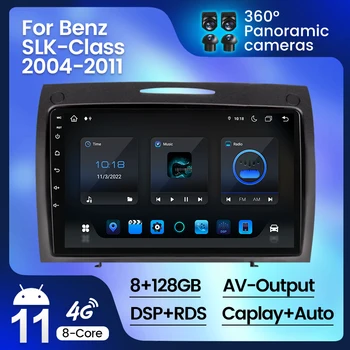 voor Mercedes-Benz SLK-klasse R171 SLK200 SLK280 SLK300 2000-2011 Auto Android Multimedia-Systeem Tv met Radio-Stereo Ondersteunen, IPS