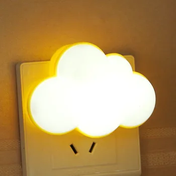 Cloud Mini Hart Vlinder Sensor van de Controle-LED Nacht Licht voor Donkere Nacht, Kinderen Slaapkamer Bedside Lamp EU/US Plug Baby Slaapt
