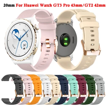 Siliconen Horloge Band 20mm Voor Huawei Kijken GT3 Pro 43mm Smartwatch Armband Armband GT 2 GT2 GT 3 42mm Vrouw Horlogebanden Riem