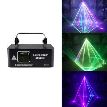 500mW Licht van de Laser Vakantie Podium Apparaat 90-240V van de RGB-3D-DJ-Apparatuur Disco Kerst Bruiloft Projector