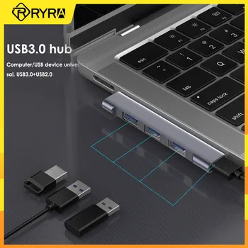 RYRA 4-IN-1 USB-C HUB PD-High Speed USB Hub Compact Mini USB2.0/USB3 geschreven.0 Docking Station Voor PC Computer Laptop Accessoires