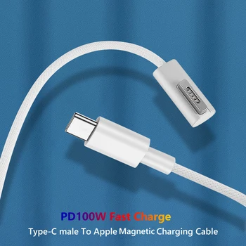 1,8 m 5A Type C aan Magsaf PD 100W Snel Opladen Kabel Voor MacBook Air/Pro T-Interface /L-Interface-Snelle oplaadtijd Lijn