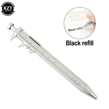 Multifunctionele Schuifmaat Pen 0-100MM meetinstrument ABS Heerser 1.0 mm Gel Inkt, Balpen Dropshipping Zwart/Blauw Vullen