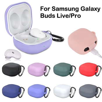 Draadloze Bluetooth-Headset Beschermende Case voor Samsung Galaxy Toppen Live Pro Buds2 Oortelefoon Schokbestendig Siliconen Deksel met Haak