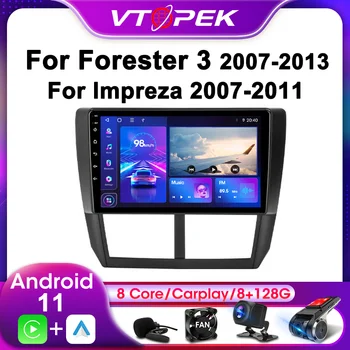 Vtopek 2Din Voor Subaru Forester 3 SH 2007-2013 4G Android 11 autoradio Radio Multimedia Video Speler Navigatie GPS Head Unit