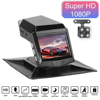 2 Inch Dual Lens 1080P Driving Recorder Center Console Cyclus Opname Auto Accessoires HD Night Vision Video Recorder Auto DVR