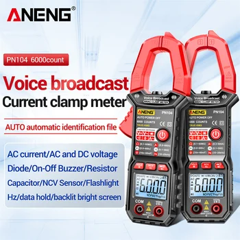 ANENG PN104 Multimeter Digitale stroomtang Tang Ampèremeter Voltmeter 6000Counts DC/AC-Spanning Tester voor Elektronica Gereedschap