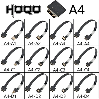 A4 flexibele HDMI-compatibele FFC Fpv Ultra Dunne Micro-HDMI Female A4 flatscreen Kabel-Netsnoer-HDMI Mini-90 graden Micro-Mannelijke FPC