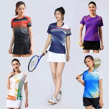 Vrouwen Tennis T-Shirt, korte Broek Sets Vrouwelijke Badminton Jersey Rok Past, Meisje, Tafel Tennis Tee Kleding, Volleybal en een Fitnessruimte Sport Kit